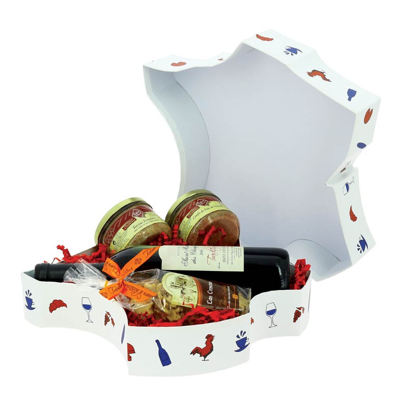 CORBEILLE CARTON HEXAGONE JEU DE 2 BLANC CARTON | 16 Unité(s)