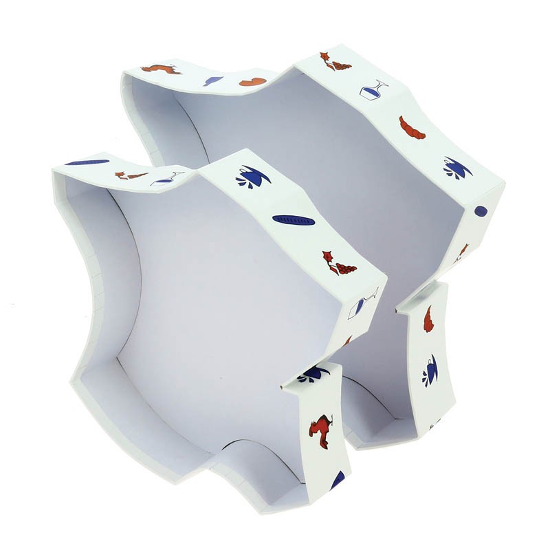 CORBEILLE CARTON HEXAGONE JEU DE 2 BLANC CARTON | 16 Unité(s)