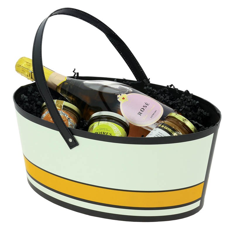 Panier carton ovale Vogue 36x25 NOIR CARTON | 12 Unité(s)
