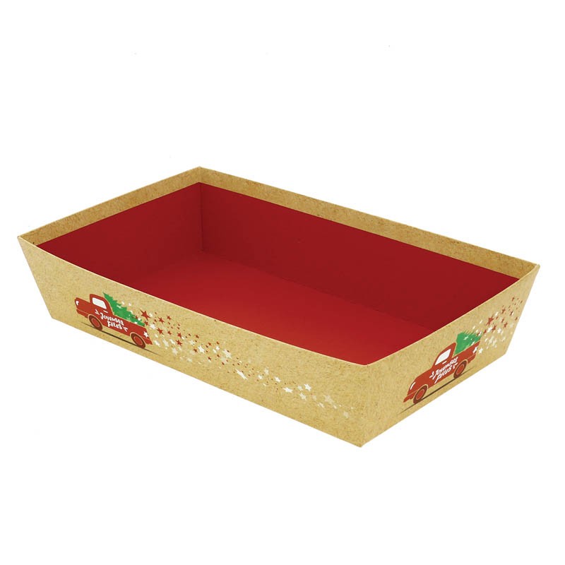 Corbeille carton rectangle Classic 33x20 MARRON CARTON | 30 Unité(s)