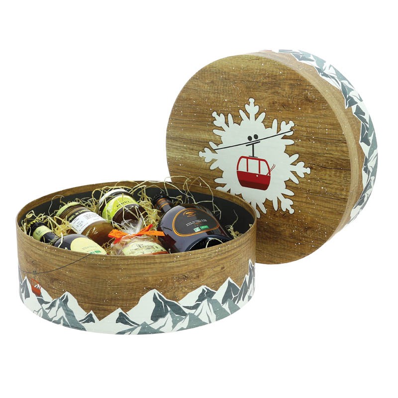 Boites rondes carton Chalet jeu de 2 MARRON CARTON | 10 Unité(s)