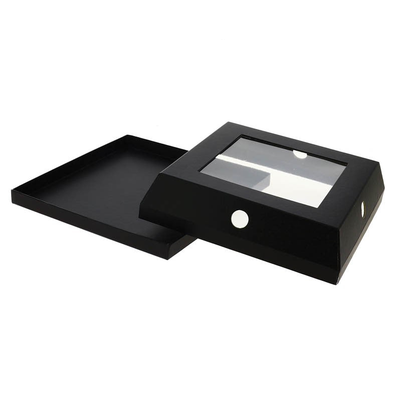 Cloche à fromage noire carrée 25x25 NOIR CARTON | 20 Unité(s)