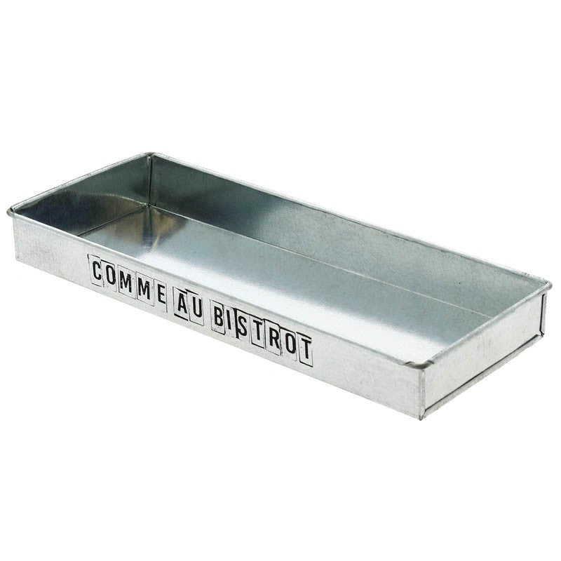 Plateau rectangle Métalic 22x9 GRIS ZINC | 50 Unité(s)