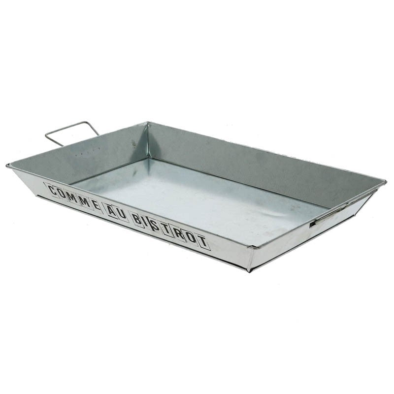 Plateau rectangle métalic 37x25 GRIS ZINC | 26 Unité(s)