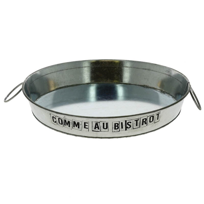 Plateau rond Métalic Ø32 GRIS ZINC | 20 Unité(s)