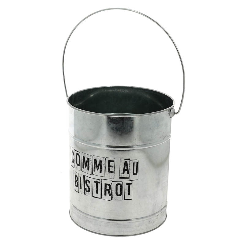 Seau rond Métalic Ø20 GRIS ZINC | 8 Unité(s)