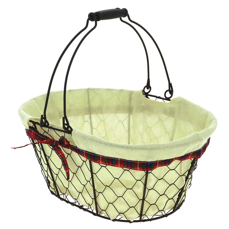 Trotteur ovale métal Ecossais 36x25 Ecru METAL | 20 Unité(s)