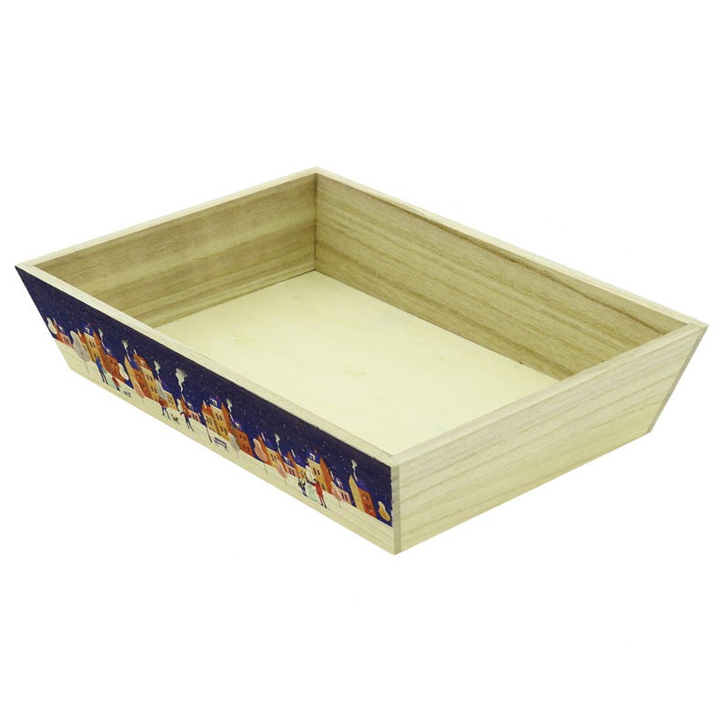 CORBEILLE RECTANGLE BOIS NEIGE MM NATURELLE BOIS | 20 Unité(s)