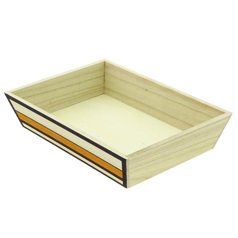 Corbeille bois rectangle Urban 28x20 NATURELLE BOIS | 40 Unité(s)