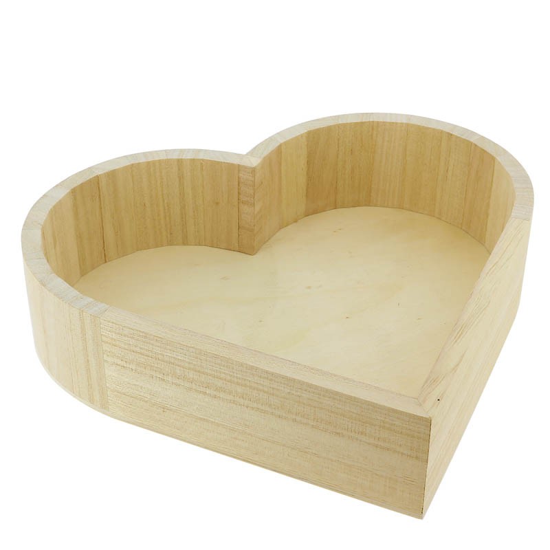 Corbeille bois coeur Bosco 28x25 NATUREL BOIS | 30 Unité(s)