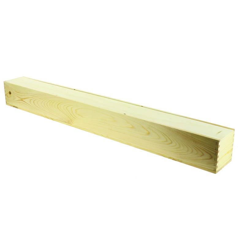 Boite rectangle bois 3 compartiments 100cm NATUREL BOIS | 6 Unité(s)