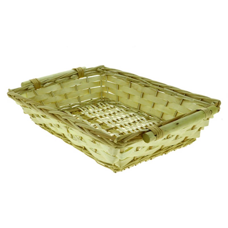 Corbeille rectangle éclisse osier Campi 6kg NATUREL BOIS | 20 Unité(s)