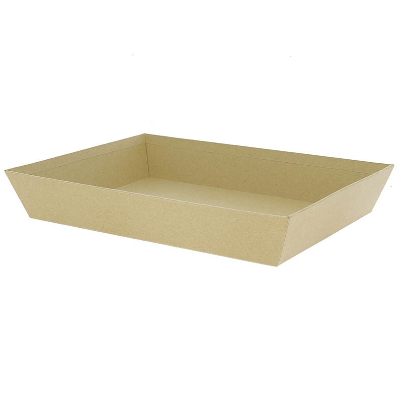 Corbeille carton rectangle Kraft 36x27 MARRON CARTON | 30 Unité(s)