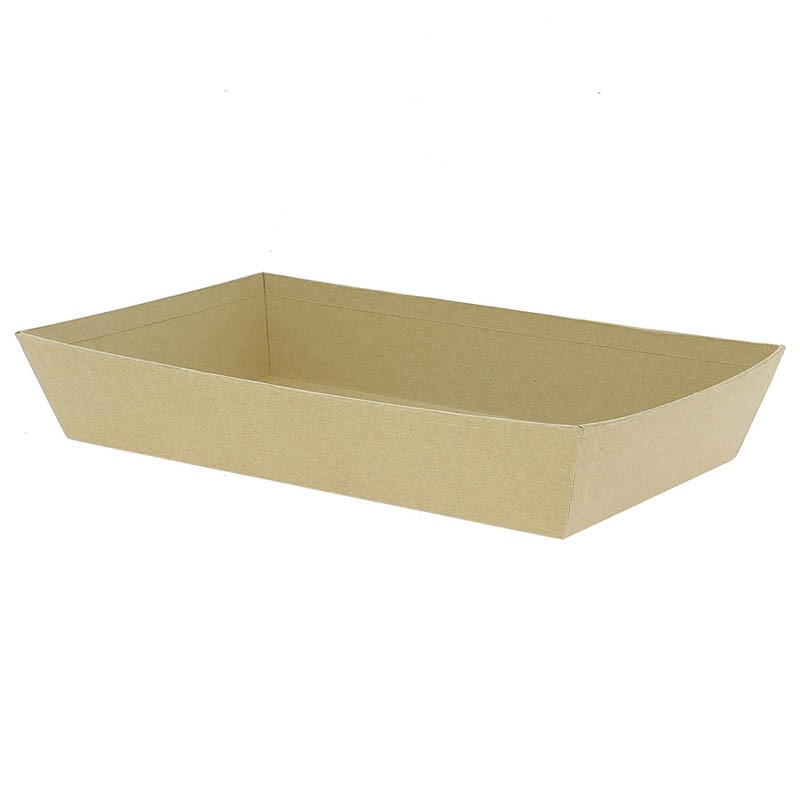 Corbeille carton rectangle Kraft 33x20 MARRON CARTON | 30 Unité(s)