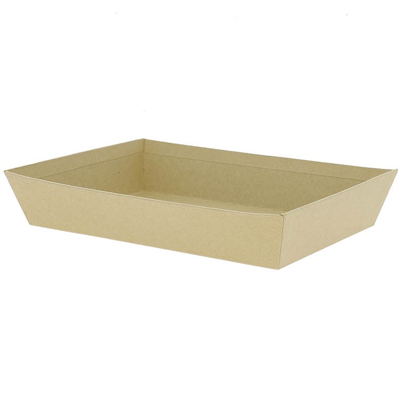 Corbeille carton rectangle Kraft 26x20 MARRON CARTON | 48 Unité(s)