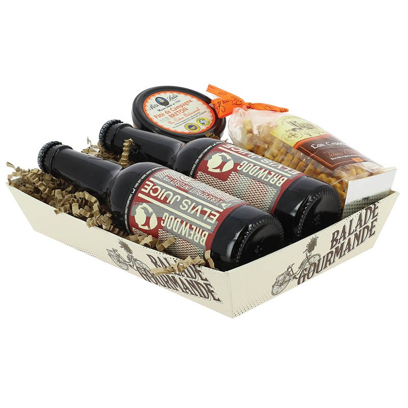 Corbeille carton rectangle Balade Gourmande 26x20 BLANC CARTON | 48 Unité(s)