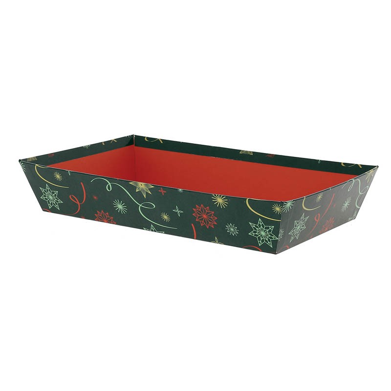 Corbeille carton rectangle Noel Vert 33x20 VERT CARTON | 30 Unité(s)