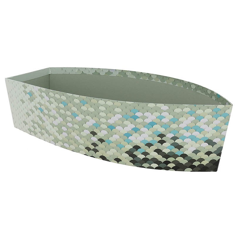 Corbeille carton Bateau Ecailles 35x18 GRIS CARTON | 16 Unité(s)