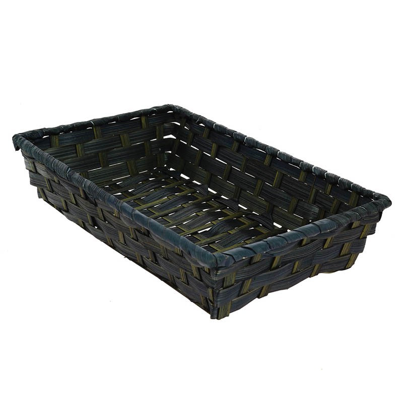 Corbeille rectangle banbou bleu Vieto 33x20 GRIS BAMBOU | 144 Unité(s)