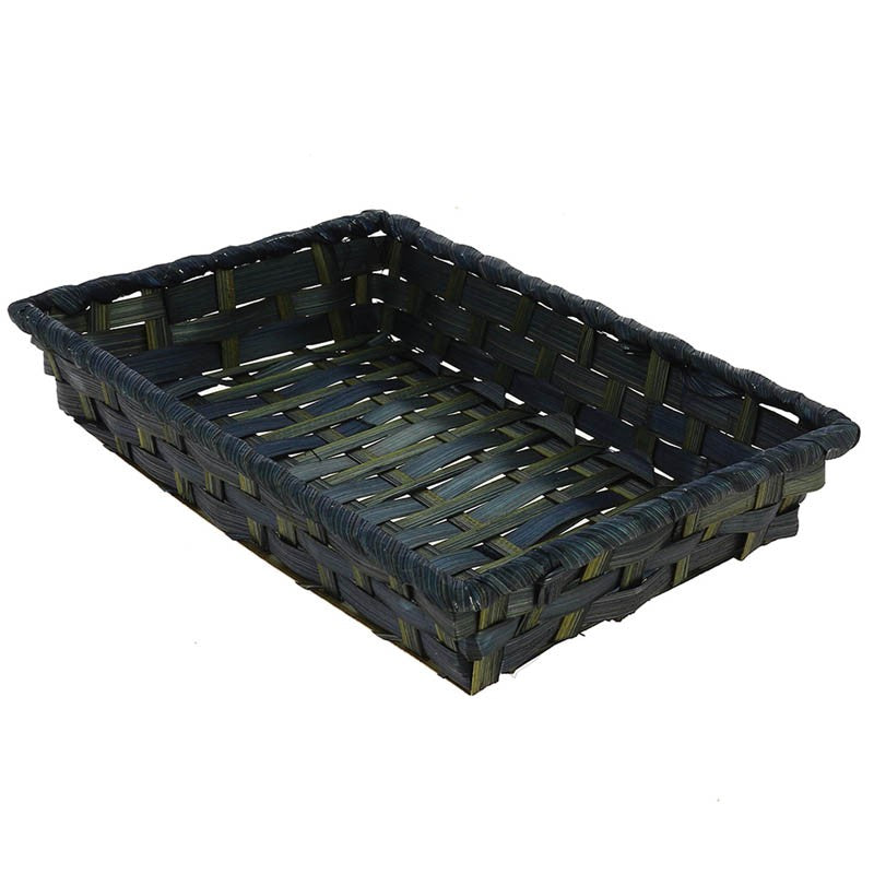 Corbeille rectangle banbou bleu Vieto 28x19 GRIS BAMBOU | 200 Unité(s)