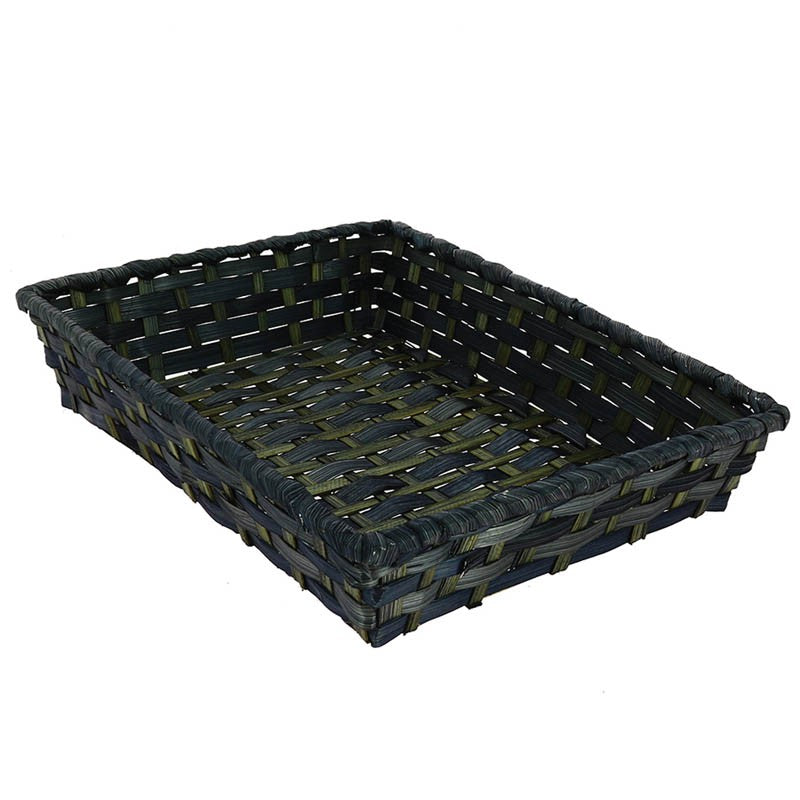 Corbeille rectangle banbou bleu Vieto 36x27 GRIS BAMBOU | 100 Unité(s)