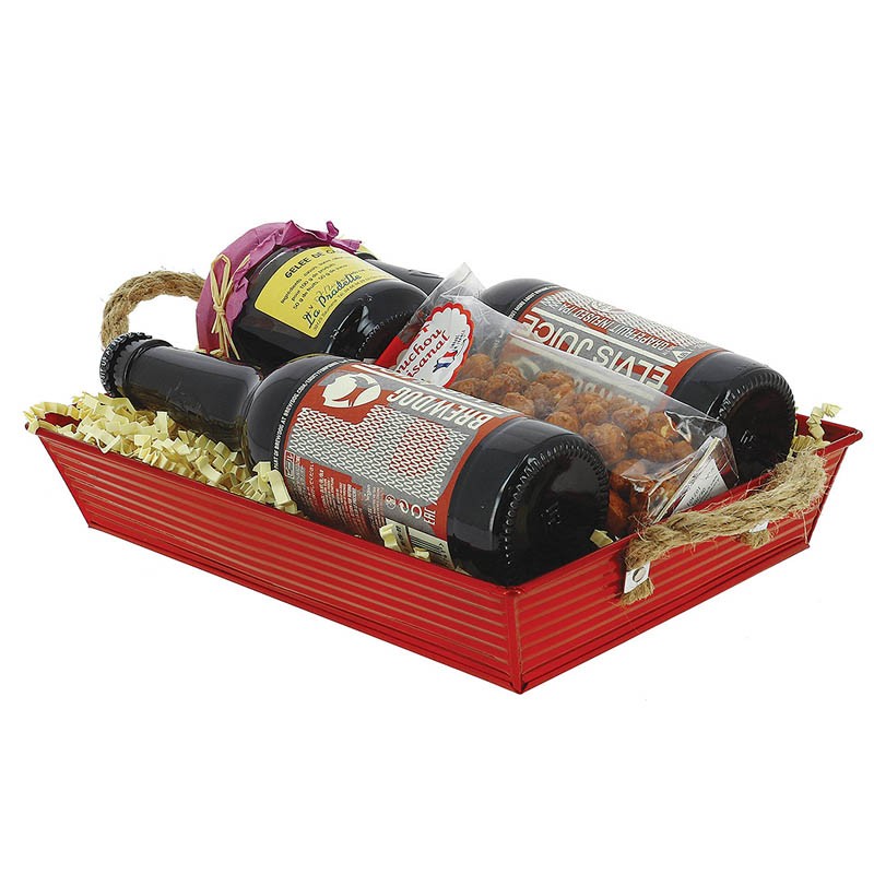 Plateau métal rouge Zinka 26x20 ROUGE ZINC | 38 Unité(s)