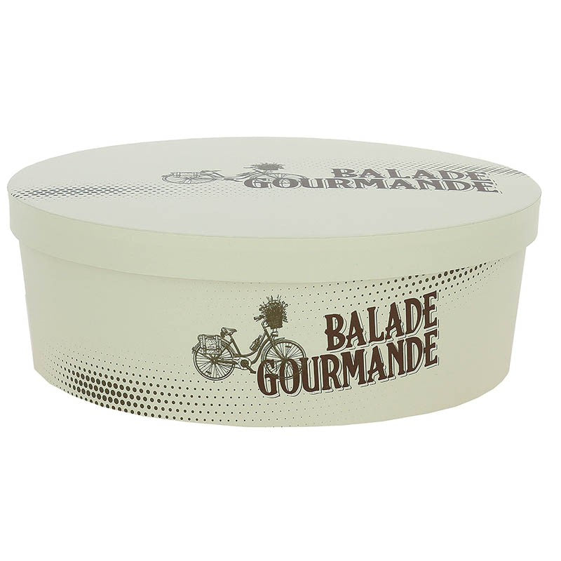 Boite carton ronde empilable Balade Gourmande Ø26 BLANC CARTON | 20 Unité(s)