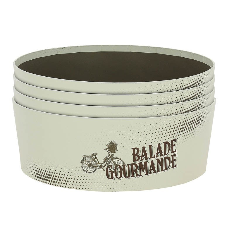 Boite carton ronde empilable Balade Gourmande Ø26 BLANC CARTON | 20 Unité(s)