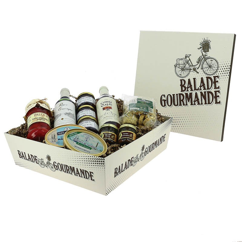 Boite carton carrée empilable Balade Gourmande 33x33 BLANC CARTON | 10 Unité(s)