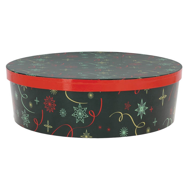 Boite carton ronde empilable Noel Vert Ø33 VERT CARTON | 10 Unité(s)