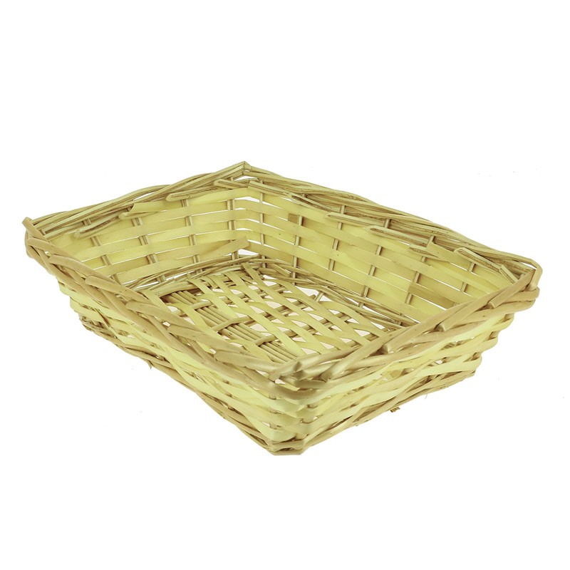 Corbeille rectangle osier Padang 35x25 NATURELLE BOIS | 20 Unité(s)
