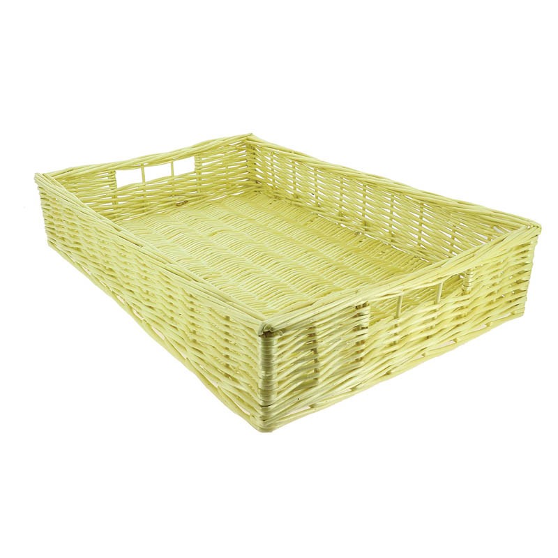 Manne osier rectangle bords droits 60x40 NATURELLE OSIER | 8 Unité(s)