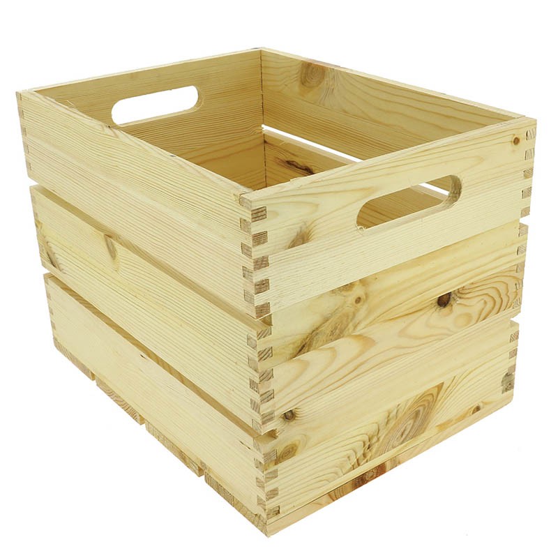 Cagette de présentation fruits et légumes 36x27x26cm NATURELLE BOIS | 2 Unité(s)