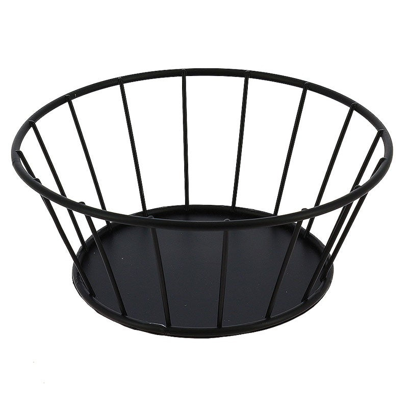 Corbeille ronde métal ajourée Steely Ø18 NOIR METAL | 20 Unité(s)