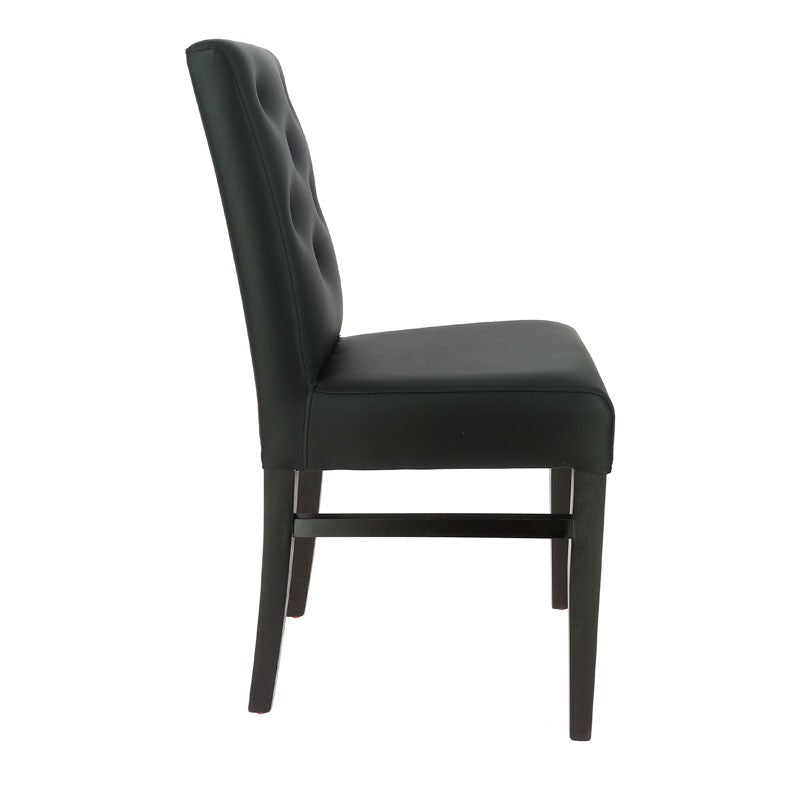 Chaise de restaurant capitonnée Cordoue NOIR BOIS | 2 Unité(s)