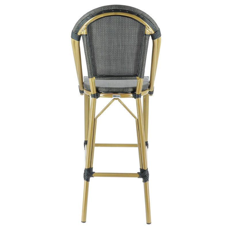 Chaise haute exterieure restaurant Biarritz BRONZE METAL | 1 Unité(s)