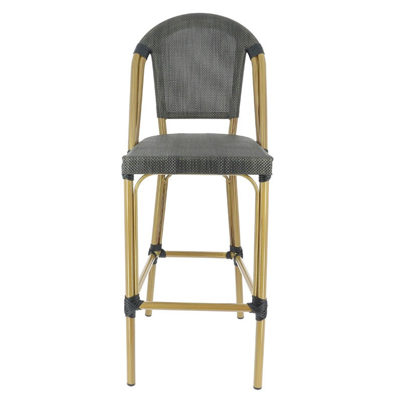 Chaise haute exterieure restaurant Biarritz BRONZE METAL | 1 Unité(s)