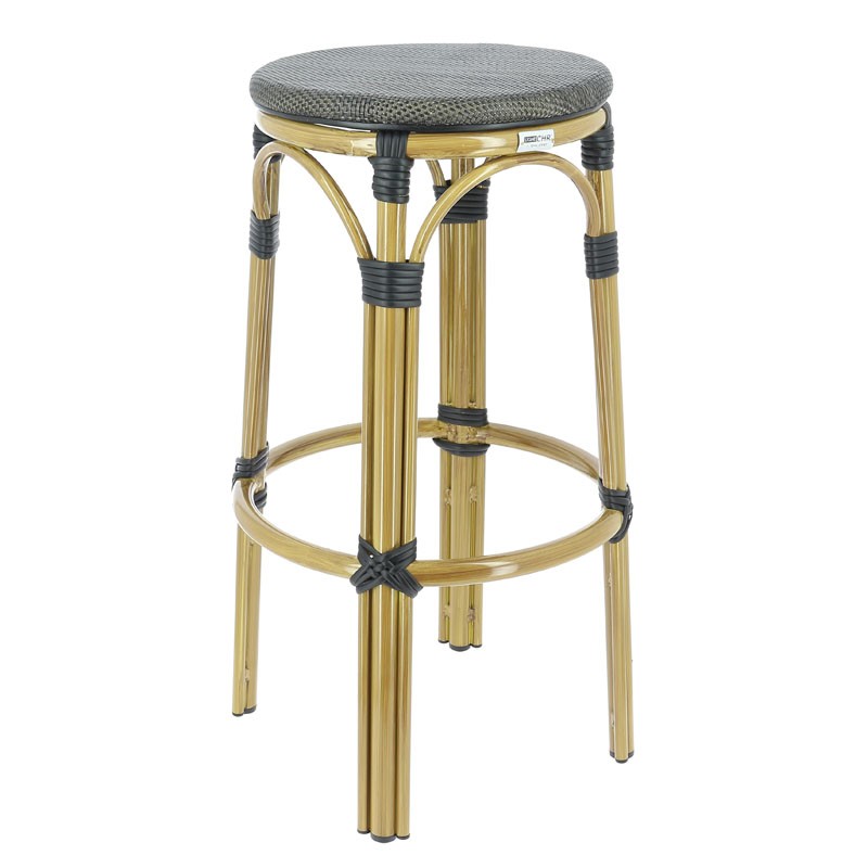 Tabouret exterieur restaurant Biarritz BRONZE METAL | 1 Unité(s)