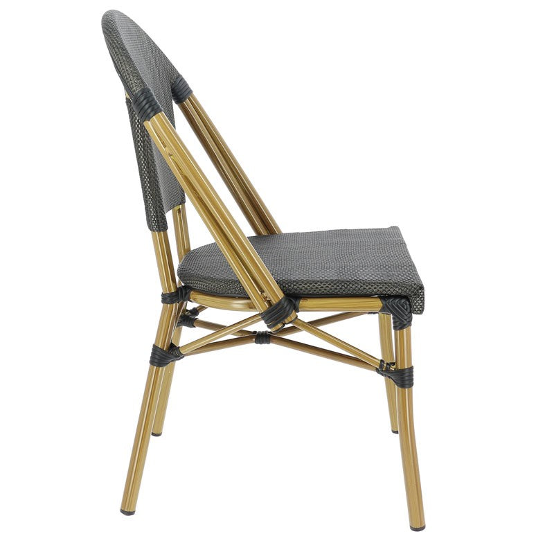Chaise exterieure restaurant Biarritz BRONZE METAL | 1 Unité(s)