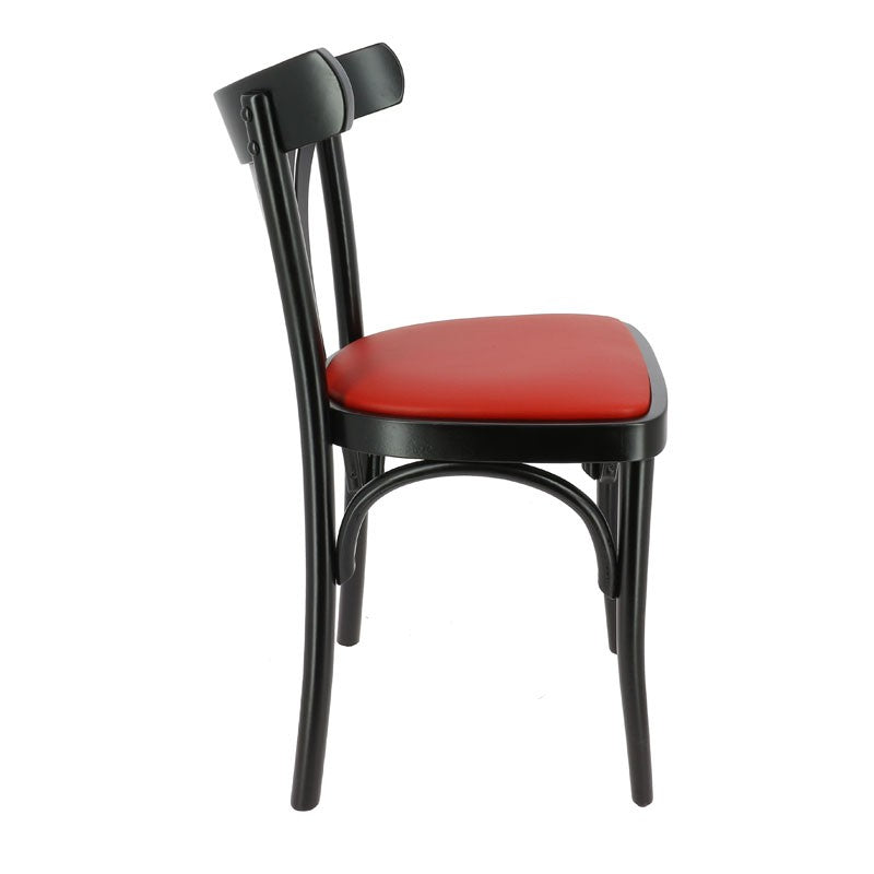 Chaise bois New Orleans assise simili rouge ROUGE BOIS | 2 Unité(s)