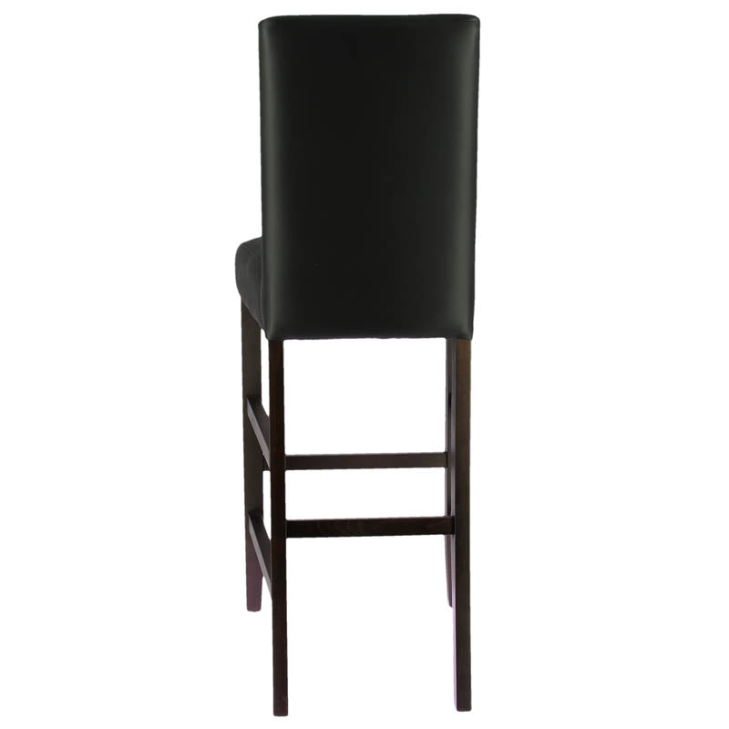 Chaise haute de restaurant capitonnée Cordoue NOIR BOIS | 1 Unité(s)
