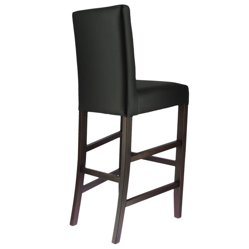 Chaise haute de restaurant capitonnée Cordoue NOIR BOIS | 1 Unité(s)