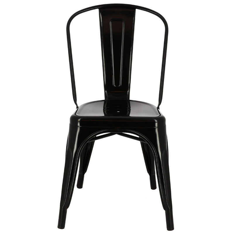 Chaise restaurant métal Chicago NOIR METAL | 4 Unité(s)