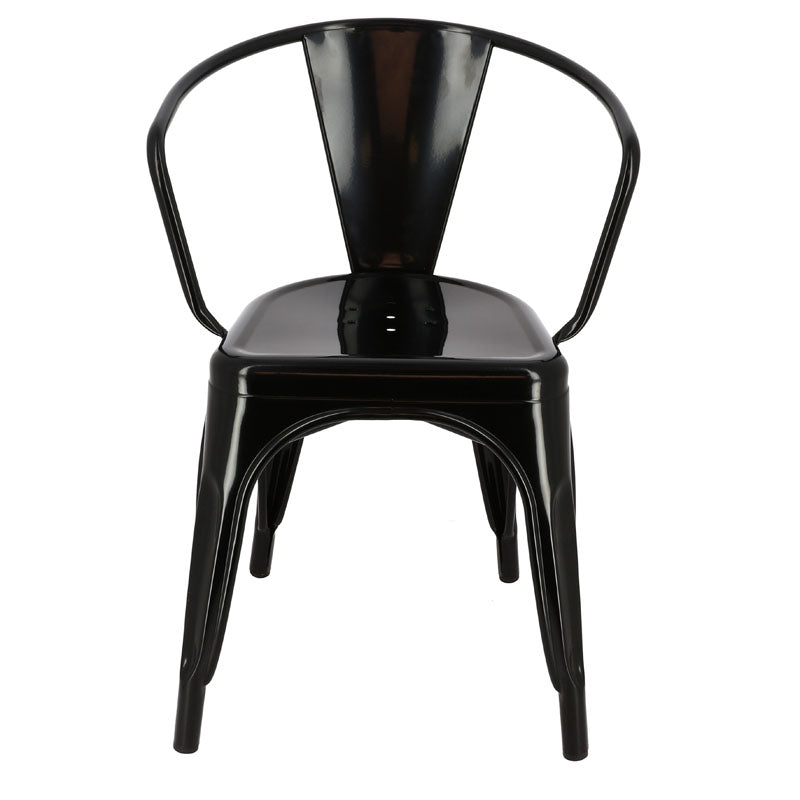 Fauteuil restaurant métal Chicago NOIR METAL | 4 Unité(s)