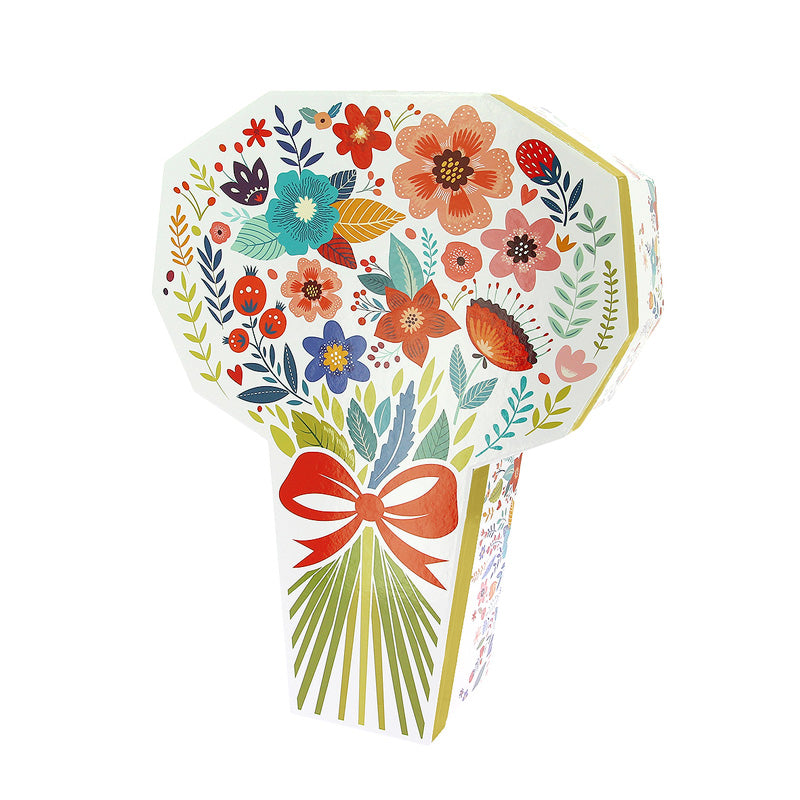 Boite carton forme bouquet Primavera 27x29/9 VERT CARTON | 10 Unité(s)