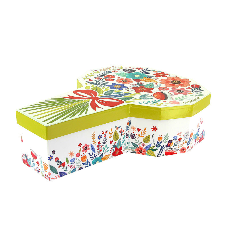 Boite carton forme bouquet Primavera 27x29/9 VERT CARTON | 10 Unité(s)