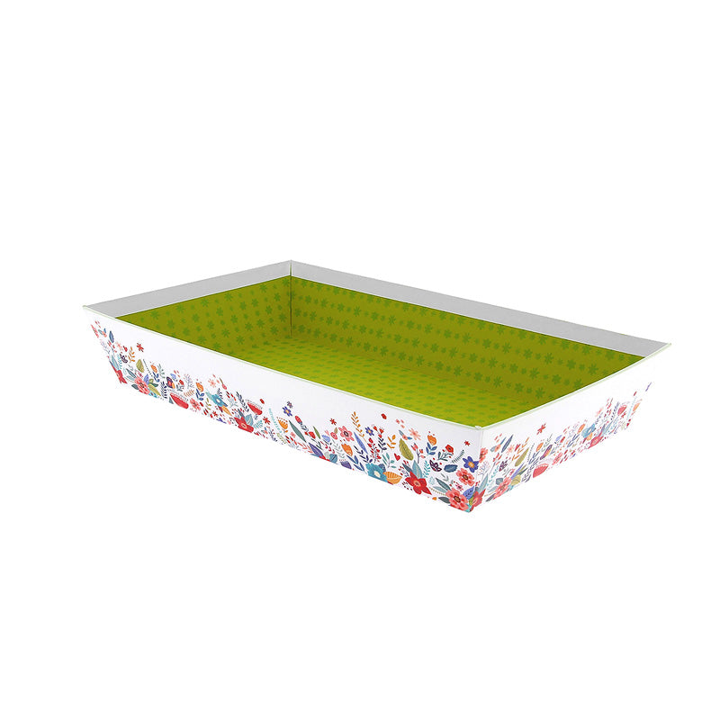 Corbeille carton rectangle Primavera 33x20 VERT CARTON | 30 Unité(s)