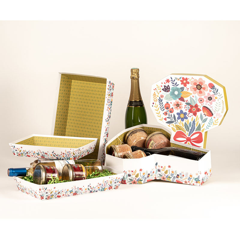 Corbeille carton rectangle Primavera 36x27 VERT CARTON | 30 Unité(s)