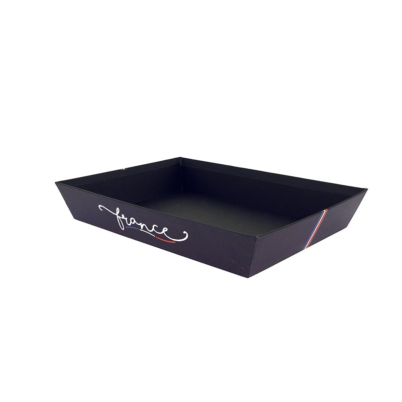Corbeille carton rectangle Elegance 36x27 NOIR CARTON | 30 Unité(s)