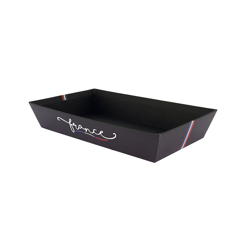 Corbeille carton rectangle Elegance 33x20 NOIR CARTON | 30 Unité(s)